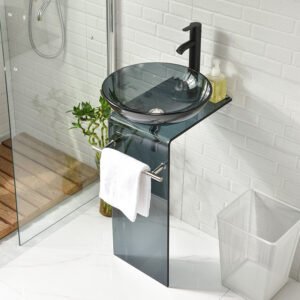 Punch-Free Glass Wash Basin - Freestanding Bathroom & Balcony Sink