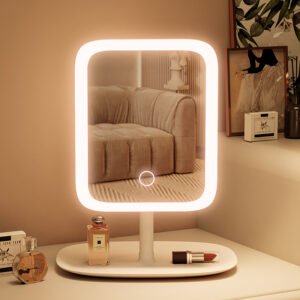 LED Smart Makeup Mirror with Light - Desktop Vanity Mirror for Bedroom & Dorm