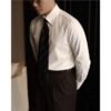 Striped Pointed Collar Men's Shirt - Italian-Style Slim Fit Business Shirt