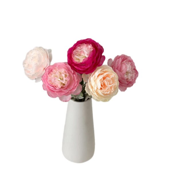 Single-Stem Flocked Peony Artificial Flower