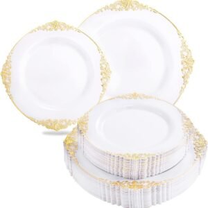 Embossed Dragon Pattern Disposable Plates