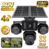 4-Lens Solar 4G Security Camera — 20 MP Outdoor AOV Surveillance