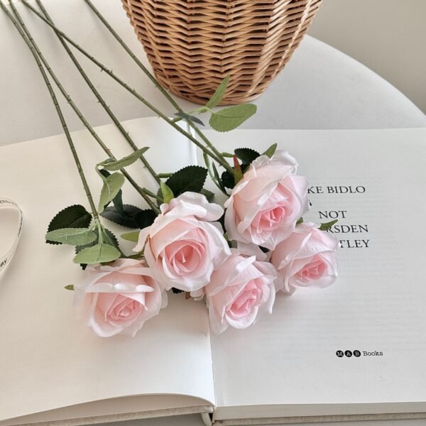 Single Stem Artificial Rose - 7cm Bloom, Wedding & Home Decor