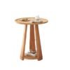 Solid Wood Two-Tier Side Table - Round Nordic Coffee Table