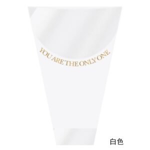Hot Stamping Kraft Paper Flower Bouquet Bags (10-Pack)