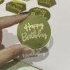10 Laser-Marked Acrylic Cake Decoration Toppers