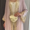 Loriya Bell-Sleeve Lace-Panel Cardigan
