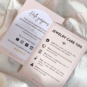 Jewellery Care & Thank You Cards – Custom Printed