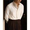 Striped Pointed Collar Men's Shirt - Italian-Style Slim Fit Business Shirt