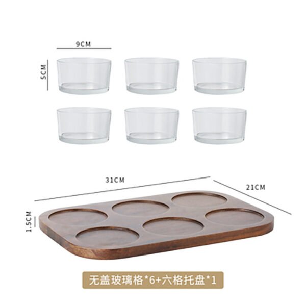 Glass Snack Bowls with Lids - Japanese Style Dried Fruit Serving Set