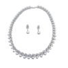 Pearl Necklace & Geometric Earrings Set - Bridal Jewellery