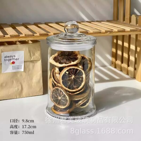 Transparent Glass Sealed Storage Jar - Food Grade