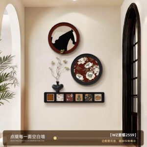 Medieval-Style Framed Wall Art Set - Gold Frame (40x40cm x2 + 85x30cm)