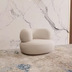 Lambswool Curved Modular Sofa & Coffee Table Set