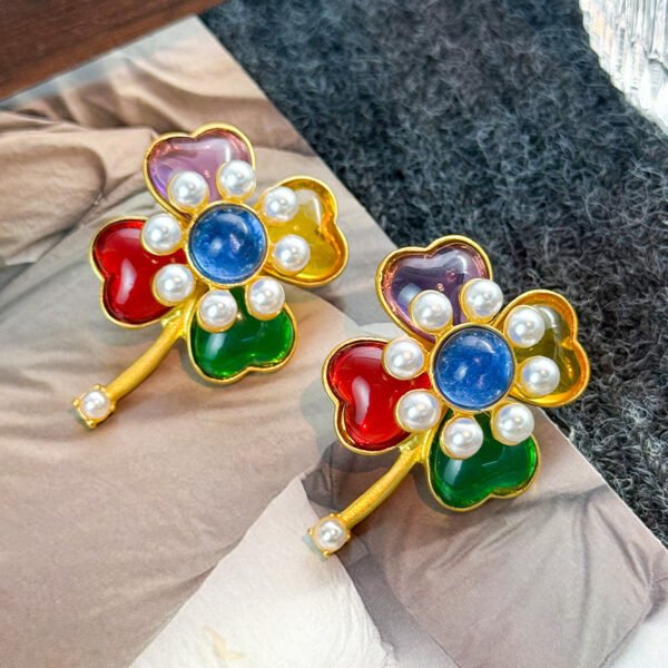 O1CN01FixqKg1tVuytTqjEn_2216839565908-0-cib Vintage Coloured Stone Earrings - Baroque Court Style Studs and Drops