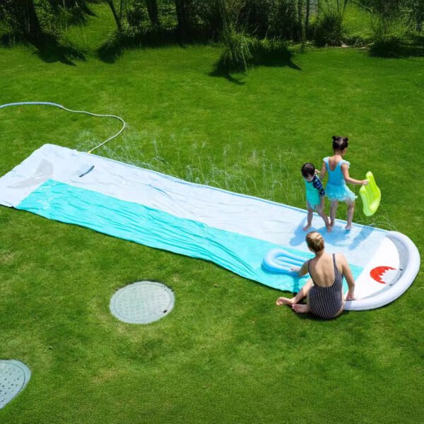 Inflatable Water Slide Mat - Garden Splash Slide with Spray Arch