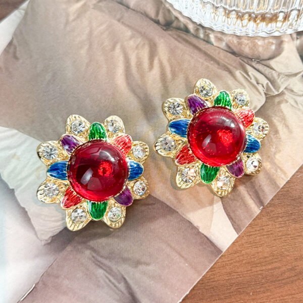 O1CN01Fwc0SW1tVuytxKxYU_2216839565908-0-cib Vintage Coloured Stone Earrings - Baroque Court Style Studs and Drops
