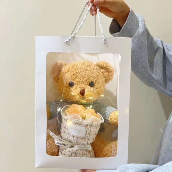 Fragrant Rose Teddy Bear Bouquet Gift Set