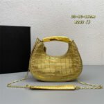 TOM FORD Crocodile Pattern Crescent Shoulder Bag - Structured Underarm Handbag, 23 cm