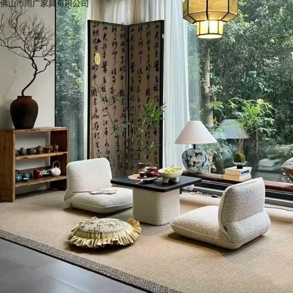 Floating Window Table & Chair Set - Solid Wood & Velvet