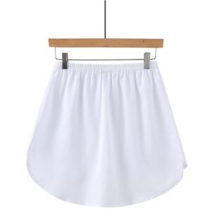 Layering Fake-Hem Half Skirt – High-Waisted A-Line Attachment