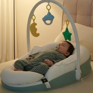 Baby Anti-Spit-Up Slope Bed - Newborn Wedge Sleeping Bed with Anti-Roll Sides