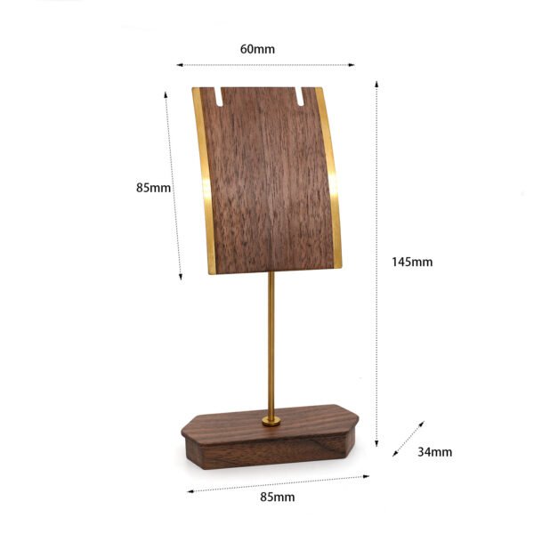 Copper Wood Jewelry Display Stand - Necklace & Earring Photography Prop
