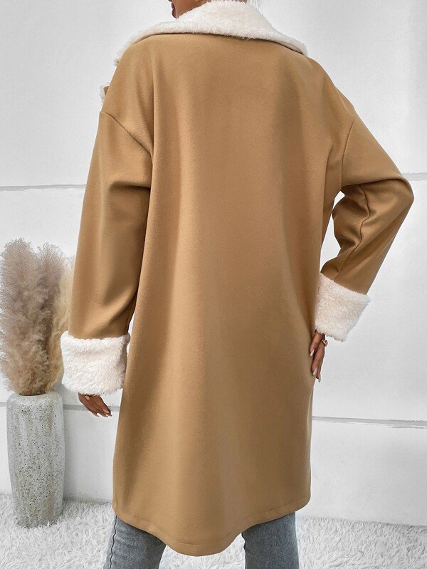 Wool-Blend Workwear Coat - Elegant Casual Outerwear, S to 5XL