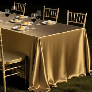 Luxury Satin Rectangular Tablecloth - Thickened High-Density Weave (140x180cm)