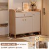 Solid Wood Entryway Shoe Cabinet - Wall-Mounted Hallway Storage