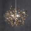 Leaf-Shaped Stainless Steel Pendant Light