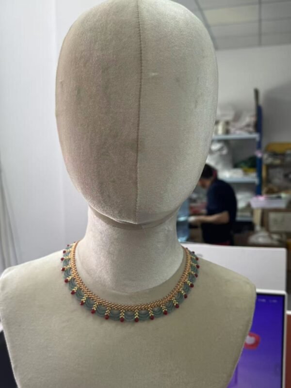 Chinoiserie Multi-Layered Lace Beaded Necklace