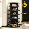 360-Degree Rotating Multi-Layer Shoe Rack