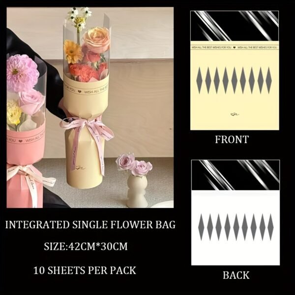 Mother's Day Floral Bouquet Wrapping Paper Sheets (10-Pack)