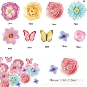 Edible Wafer Paper Flower & Butterfly Cake Toppers