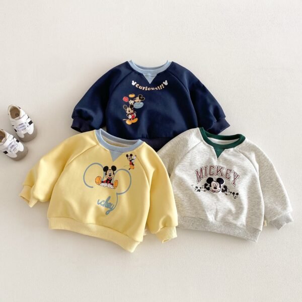 Boys’ Cartoon Sweatshirt & Joggers Set — Two-Piece Spring Tracksuit
