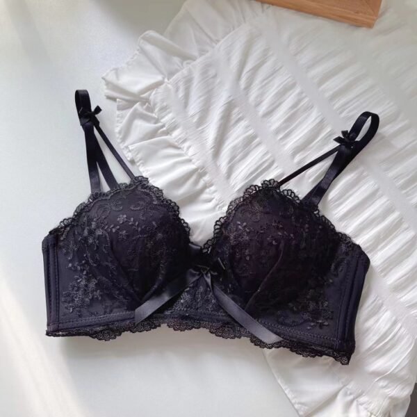 O1CN01KRxjQO2L5AmrtCZiT_2208395609640-0-cib Embroidered Lace Push-Up Bra Set - Wireless Padded Bra and Briefs