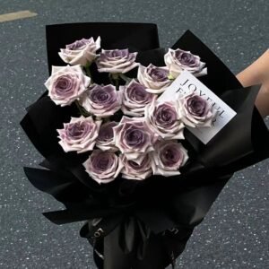 Dark Plum Blossom Soap Flower Bouquet