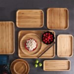 Japanese Bamboo Serving Trays - Round, Square & Rectangular Tea Trays