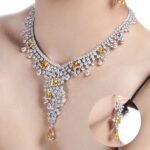 Zircon Bridal Jewellery Set - Necklace & Earrings