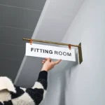 Double-Sided Metal Door Sign with Wall Mount