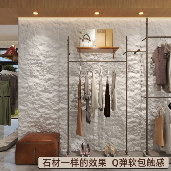 Flexible PU Faux-Stone Wall Panel - Self-Adhesive Cladding Roll, 70 cm x 3 m