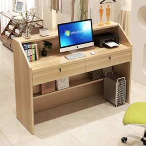 Modern Reception and Cashier Counter — Compact Shop Bar Desk