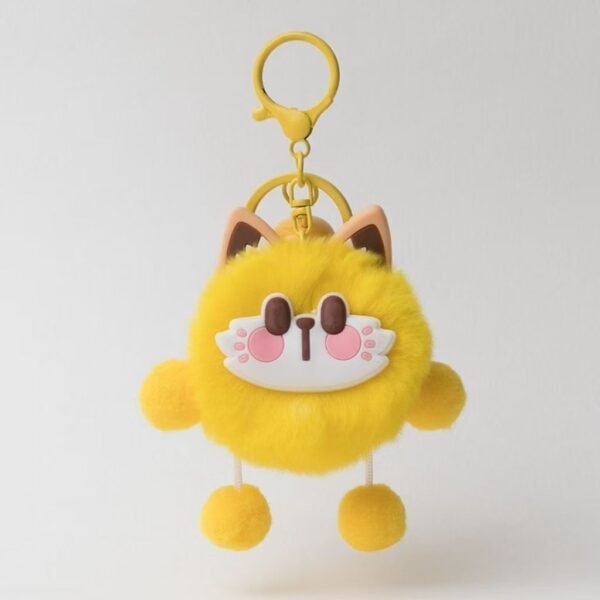 Cute Fuzzy Animal Bag Charm Keychain