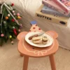 Cartoon Cat Kids Solid Wood Stool