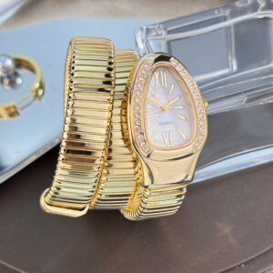 Snake-Shaped Bracelet Watch - Women's Quartz Wrist Watch