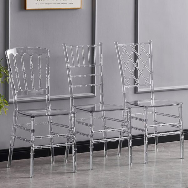 Clear Acrylic Banquet Chair - Crystal Napoleon and Bamboo Chairs for Events and Hotels