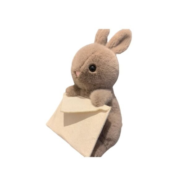 Messenger Rabbit Plush Toy - Gray Bunny Companion Doll