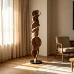 Wabi-Sabi Floor-Standing Geometric Ornament Sculpture