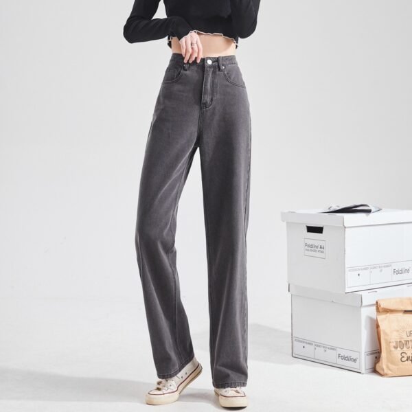 High-Waist Straight-Leg Jeans - Nine-Colour Denim for Women